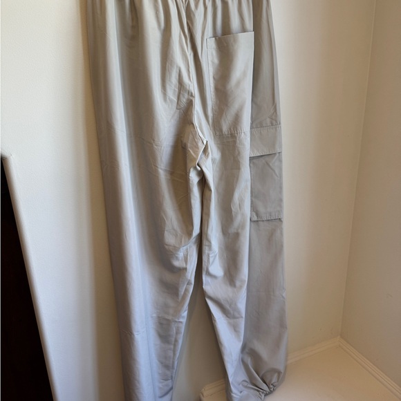 Tibi Italian Sporty Nylon Wide Leg Pull On Pant Ash - Picture 6 of 6